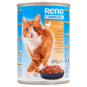 RENO KAWAŁKI W SOSIE Z KURCZAKIEM DLA KOTÓW - 415g