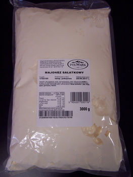 Majonez sałatkowy worek 3 kg Folwark