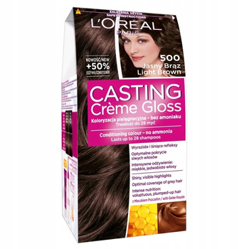 L'Oreal Paris Casting Creme Gloss Farba do włosów 500 jasny brąz