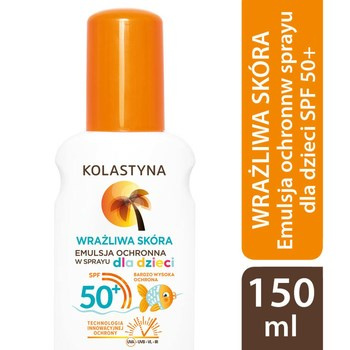 Kolastyna Wrażliwa skóra Emulsja ochronna dla dzieci w sprayu SPF50+ 150ml