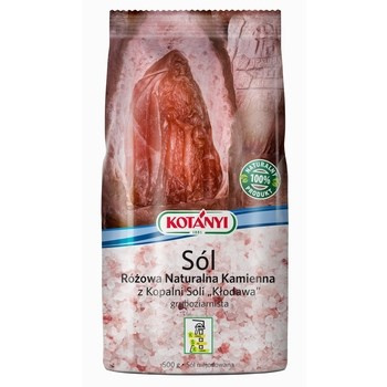 Kotányi Sól różowa naturalna kamienna z Kopalni Soli Kłodawa gruboziarnista 500 g