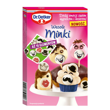 Dr. Oetker Dekoracje cukrowe wesołe minki 23 g (15 sztuk)