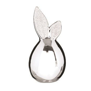 JUMI Zajączek-jajko ceramiczny, lustrzane wykończenie z brokatowymi zdobieniami, wysokość 15 cm