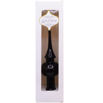 Bombka szklana szpic mały fi 60 mm/1 sztagładkie czarny