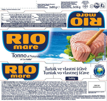 Rio Mare Tuńczyk w sosie własnym 3 x 80g