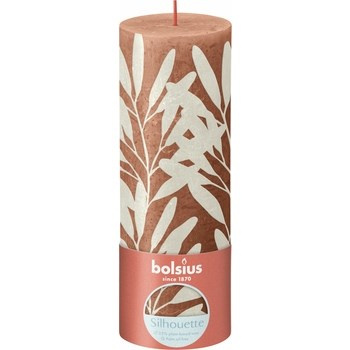 Bolsius Świeca pieńkowa rustic Silhouette 190/68 rdzawy róż + szałwia