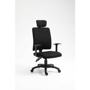 Krzesło Primo z zagłówkiem czarny