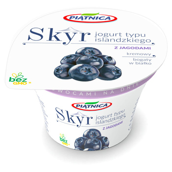 Piątnica Skyr Jogurt typu islandzkiego z jagodami 150g