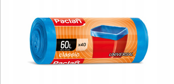 Paclan Universal Classic Worki na śmieci 60 l 40 sztuk