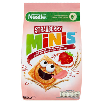 Nestlé Strawberry Minis Płatki śniadaniowe 250 g