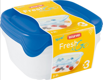 Komplet pojemników FRESH&GO 3x0,8l