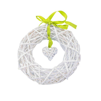 Koło białe średnica 28cm mix wstążek