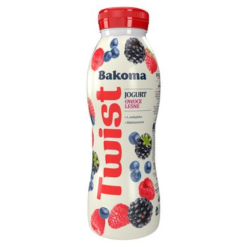 Bakoma Twist Jogurt owoce leśne 380 g