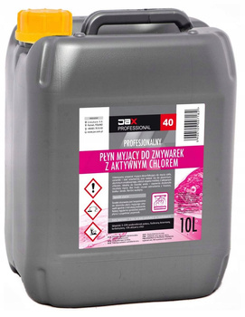 PROFESJONALNY PŁYN MYJĄCY DO ZMYWAREK Z AKTYWNYM CHLOREM "40" JAX PROFESSIONAL 10L