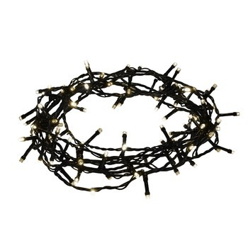 Girlanda 300 LED do użytku zewnętrznego sterowana aplikacją. 500 cm kabel zasilający czarny, odstęp między lampkami 5 cm, kolor światła ciepły biały