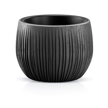 Doniczka Prosperplast Beton Bowl śr. 18 cm czarny beton