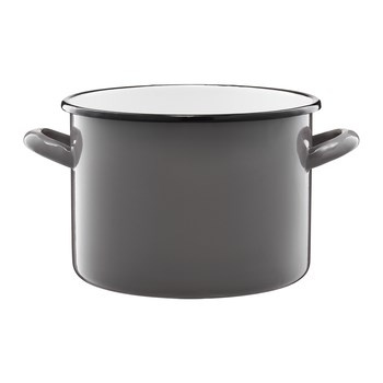 Garnek emaliowany szary 20 cm Emalia Olkusz