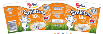 ŚMIETANA 18% TERMIZOWANA 1KG FIGAND 1SZT