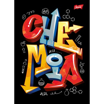 Unipap zeszyt okładka laminowana A5, 60 kartek, krata, chemia ze ściągą