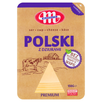 Mlekovita Ser Polski z dziurami premium 150g