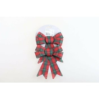 EM&EM Kokarda dekoracyjna 2szt kratka