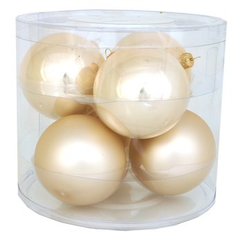 Vitbis Bombka szklana fi. 80/6 szt. tuba szampan