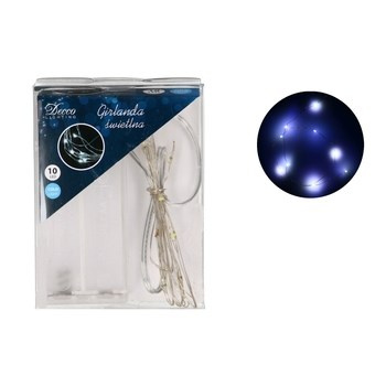 EM&EM Girlanda świetlna druciki 10LED zimne światło 1,2m
