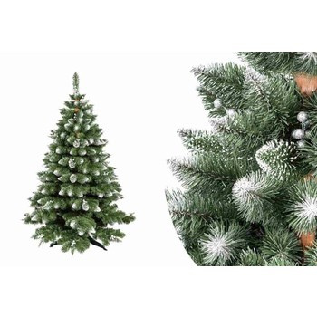 Choinka sosna Aspen śnieżona ze srebrną jarzębiną 90 cm