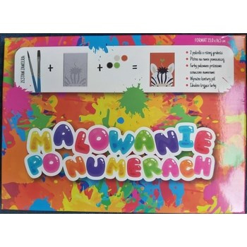 Malowanie po numerkach dla dzieci. Zebra