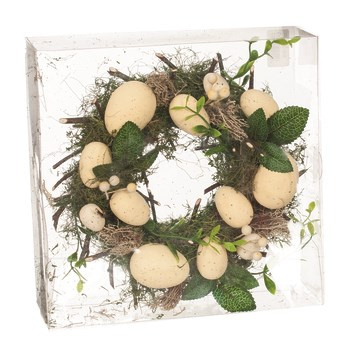 JUMI Wianek okrągły dekorowany jajkami, średnica zewnętrzna 22 cm, kolor