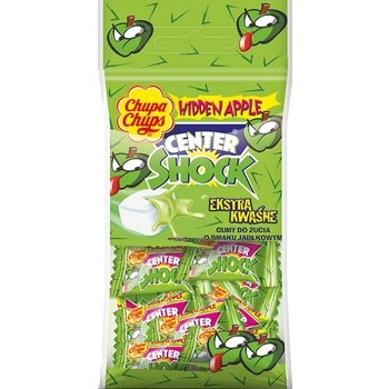Chupa Chups Center Shock Gumy do żucia o smaku jabłkowym 36 g (9 sztuk)