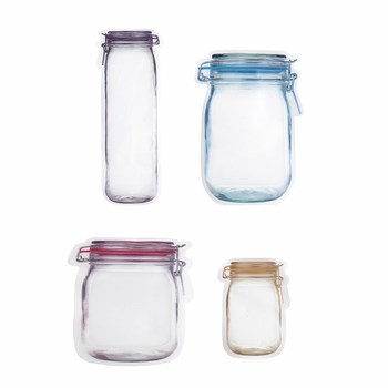 Komplet 4 torebek słoik zamykanych szczelnie Bądź Eko Altom Design