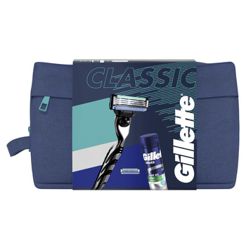 Gillette Zestaw podarunkowy: maszynka do golenia Mach3 + ostrze wymienne + żel do golenia Gillette Series 200ml + kosmetyczka