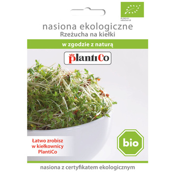 Nasiona ekologiczne na kiełki  BIO - Rzeżucha PlantiCo