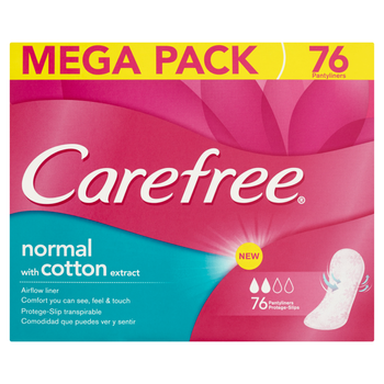 Carefree Cotton Feel Normal Wkładki higieniczne nieperfumowane 76 szt