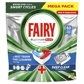 Fairy Platinum Plus All in One Blue Kapsułki do zmywarek 60 szt. 931 g