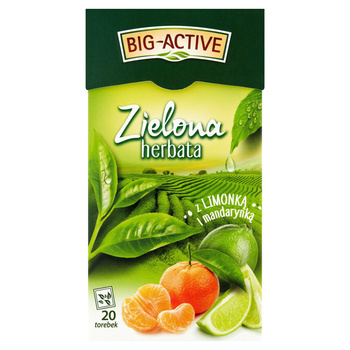 Big-Active Zielona herbata z limonką i mandarynką 30 g (20 x 1,5 g)