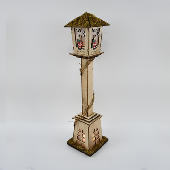 Drewniana lampa LED 42 cm