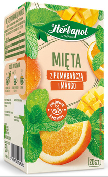 Herbapol Herbatka ziołowo-owocowa mięta z pomarańczą i mango 30 g (20 x 1,5 g)