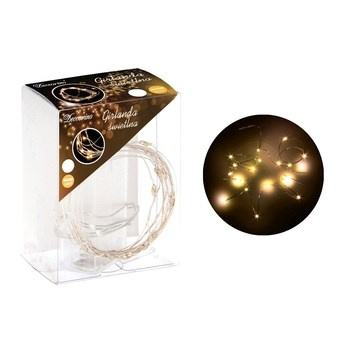 EM&EM Girlanda świetlna druciki 20LED ciepłe światło 2,2m