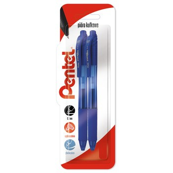 Pentel Pióro kulkowe EnerGel 0,7 mm BL107/niebieski x 2