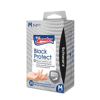 Spontex Black Protect 20szt M rękawice nitrylowe