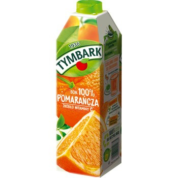Tymbark Sok 100% pomarańcza 1 l