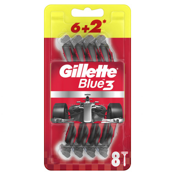 Gillette Blue3 Nitro Jednorazowa maszynka do golenia dla mężczyzn, 6+2 sztuki