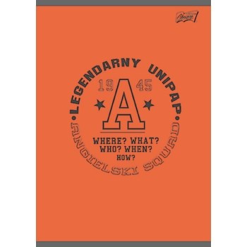 Unipap zeszyt okładka laminowana A5, 60 kartek, krata, angielski ze ściągą COLLEGE