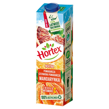 Hortex Nektar pomarańcza czerwona pomarańcza mandarynka 1 l