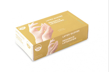 Rękawice lateksowe pudrowane Sanix Economy rozmiar Small 100 sztuk