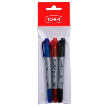 Pisaki do CD dwustronne 3 kolory  TO-320 Toma