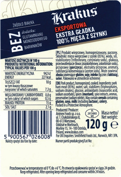 Eksportowa ekstragładka plastry 120g Krakus