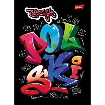 Unipap zeszyt okładka laminowana A5, 60 kartek, linia, język polski ze ściągą